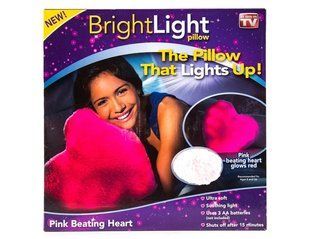 М'яка іграшка Світна світлодіодна Подушка BrightLight Light-Up &mdash; Рожеве серце, що б'ється 2083856434 фото