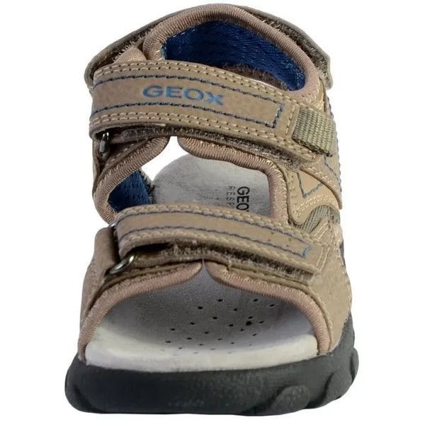 Детские сандалии на мальчика подростка 34 р.( на 35,36 р) регулируемые Geox J S. Strada A - Wax.Syn2+PR.DBK - бежевый/Avio 2962217646 фото