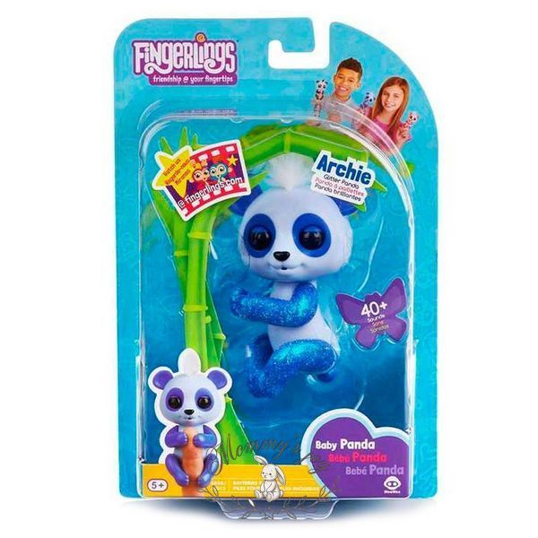 Интерактивная ручная панда WowWee Fingerlings синяя 2056287143 фото