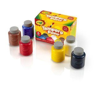 Crayola Смываемые темперные краски Tempera Paint,Акварель / Гуашь 6 цветов 2056288060 фото
