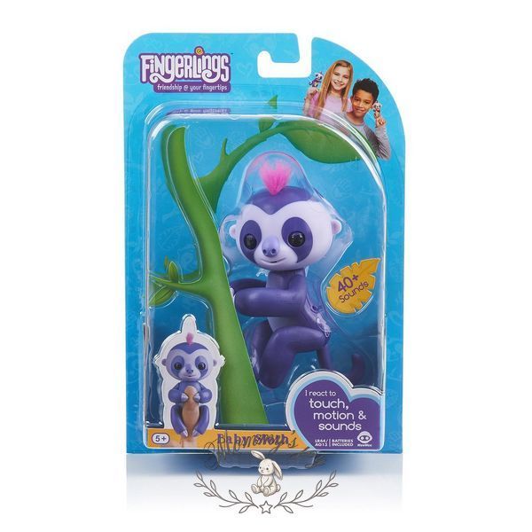 Интерактивный ручной ленивец Кингсли WowWee Fingerlings 2056287145 фото