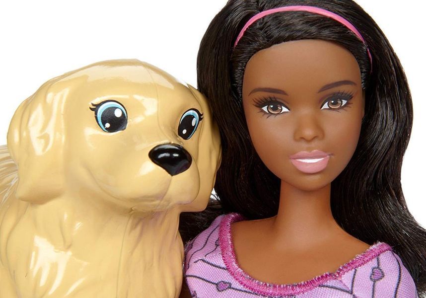 Кукла Barbie Новорожденные щенки (Барби с рожающей собачкой Mattel)  FBN17 фото
