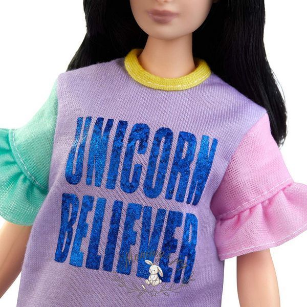 Лялька Модниця Barbie Fashionistas Туніка з рюшами пампушка Mattel FBR37/FXL60 фото