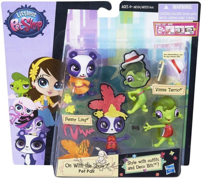Игровой набор Littlest Pet Shop Hasbro Пенни Линг и Винни Террио 2 модницы зверюшки с аксессуарами На шоу A8232-2 фото