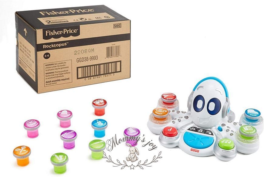 Развивающая интерактивная игрушка Обучающий Осьминог Роктопус Fisher-Price Mattel со световым эффектом FWF9 фото