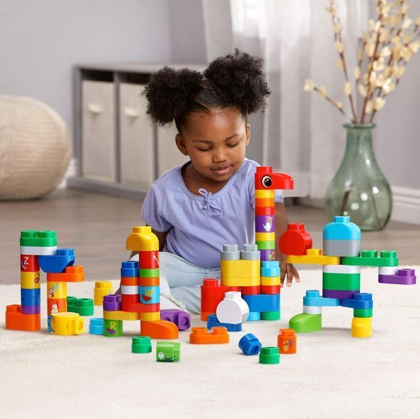 Конструктор LeapFrog LeapBuilders Коробка Jumbo из 81 предмета алфавит цифры счет 80-608900 фото