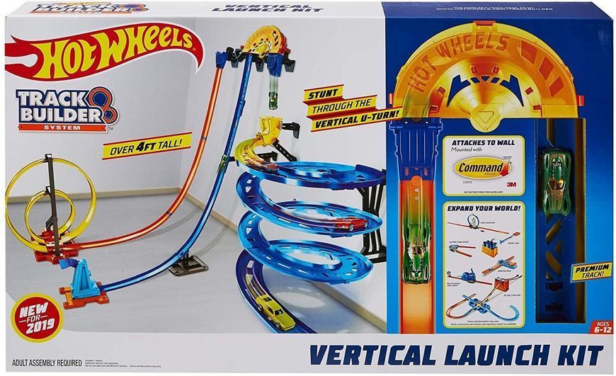Трек Хот Вілс Гонки по вертикалі 3 в 1 Hot Wheels Track Builder Vertical Launch Kit GGH70 GGH70 фото