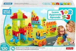 Mega Bloks First Builders Конструктор 120 деталей Вчимо математику Build 'N Learn Math Building Set FVJ50 фото
