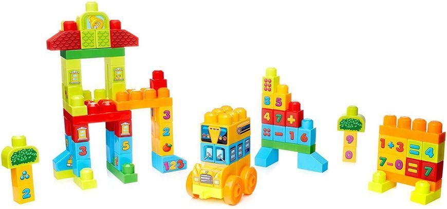 Mega Bloks First Builders Конструктор 120 деталей Вчимо математику Build 'N Learn Math Building Set FVJ50 фото