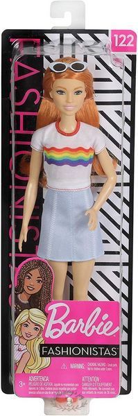Лялька Barbie Fashionistas Модниця 122 Руденька з веселкою Mattel FBR37/FXL55 фото