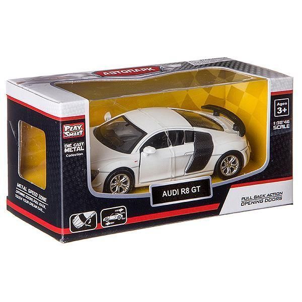 Металлическая инерционная машинка Play Smart Audi R8 GT Серебристая, 1:43, 6637 6637 фото