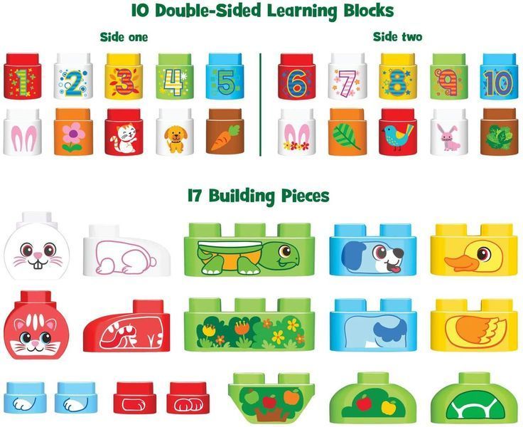 Конструктор LeapFrog LeapBuilders Домашние Животные и кубики на счет с цифрами до 5, Pet Pals 80-605600 фото