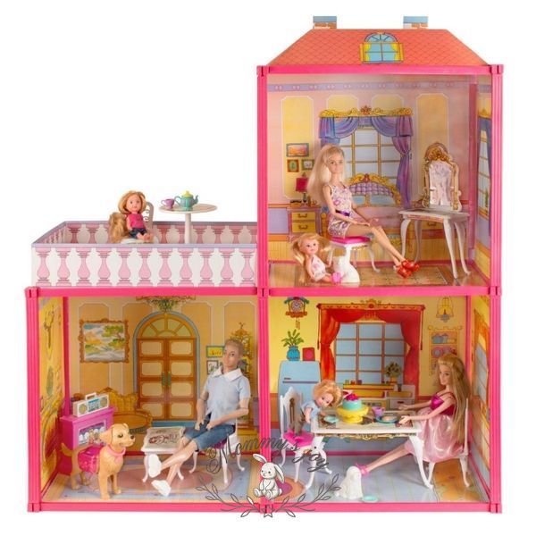 Двухэтажный кукольный дом&nbsp;My Lovely Villa A-Toys Милана с мебелью! 6984 фото