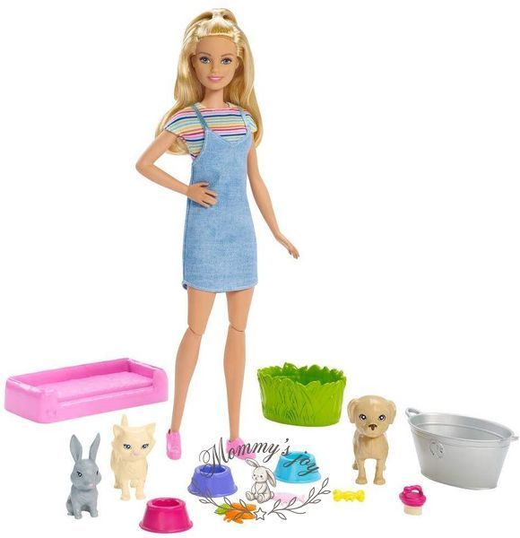 Набор Кукла Barbie Купай и играй с питомцами уход за животными Mattel FXH11 фото
