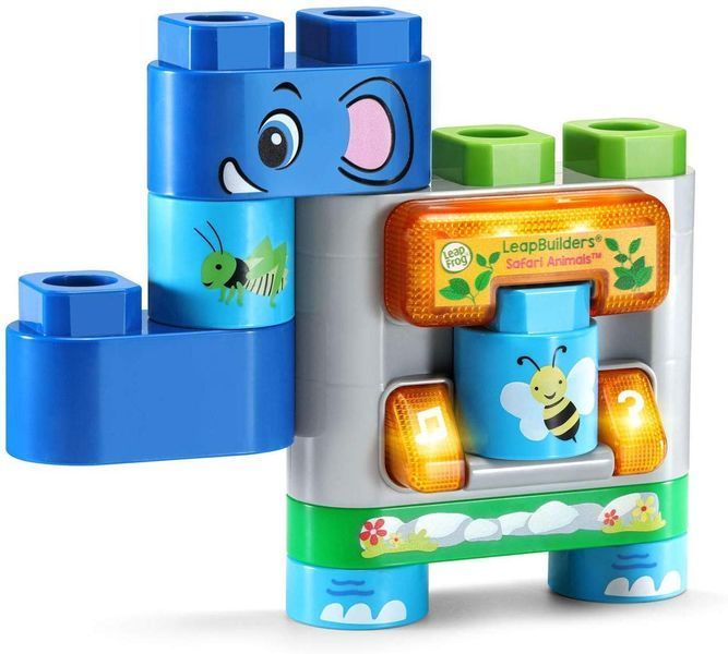 Конструктор LeapFrog LeapBuilders Сафарі Тварини з інтерактивним куб Smart Star, Багатобарвний 80-608900 фото