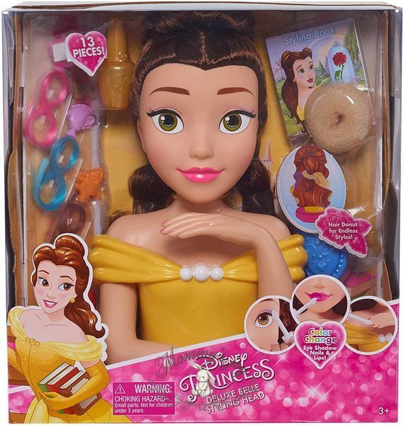 Игровой набор голова - манекен для создания причесок Barbie принцесса Белль Disney Bell 87355 87355 фото