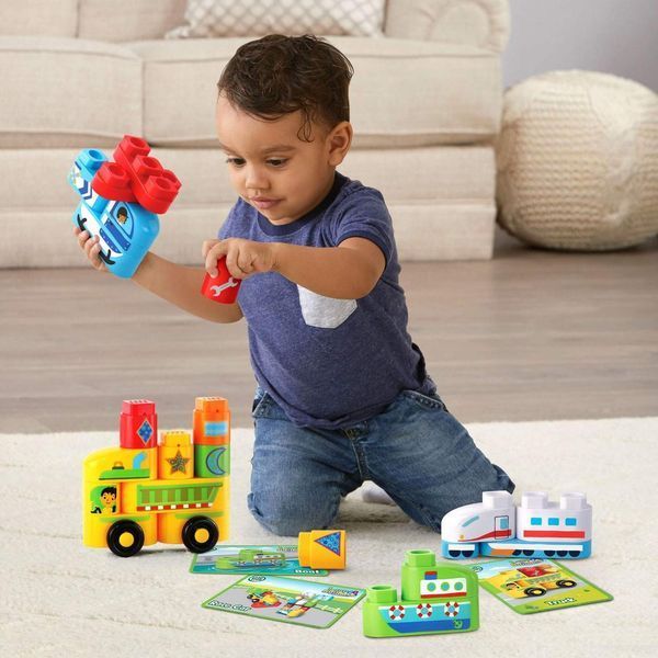 Конструктор великий для малюків LeapFrog LeapBuilders Soar and Zoom Транспортні засоби 80-605700 фото