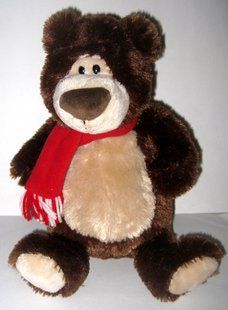 М'яка іграшка USA Plush Ведмедик із шарфиком 31/37 см ведмежатко мішутка ведмідь 3836 фото