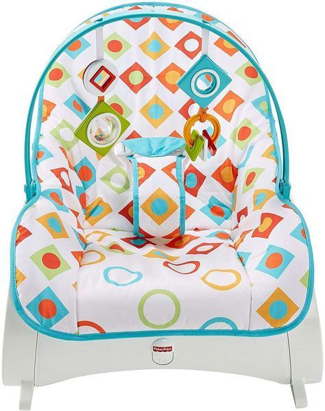 Fisher-Price Кресло-качалка с вибрацией шезлонг Бриллиант CMP83 Infant to Toddler Rocker Geo Diamonds 2056287166 фото