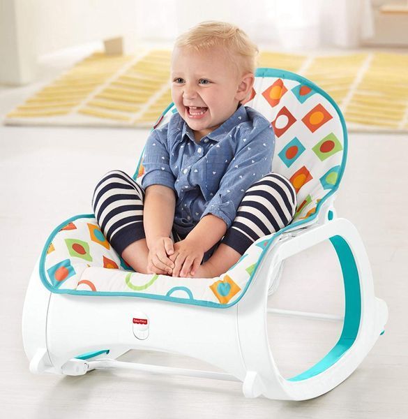 Fisher-Price Кресло-качалка с вибрацией шезлонг Бриллиант CMP83 Infant to Toddler Rocker Geo Diamonds 2056287166 фото