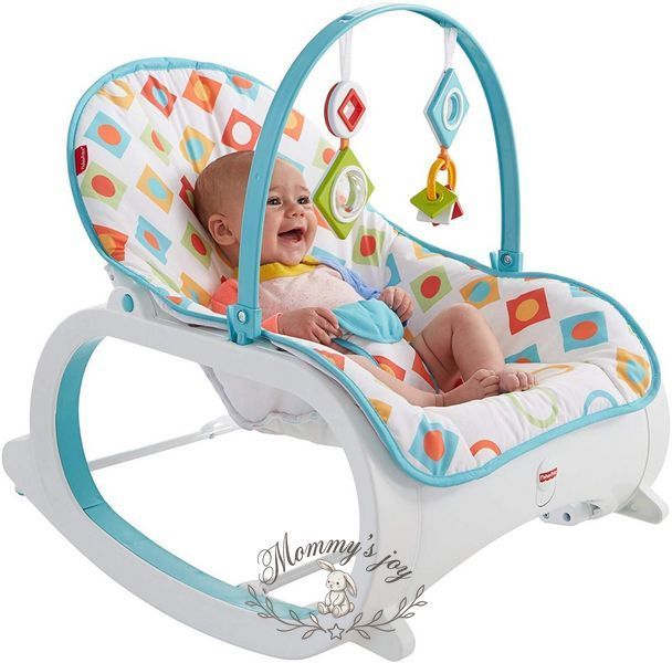 Fisher-Price Крісло-гойдалка з вібрацією шезлонг Діамант CMP83 Infant to Toddler Rocker Geo Diamonds 2056287166 фото