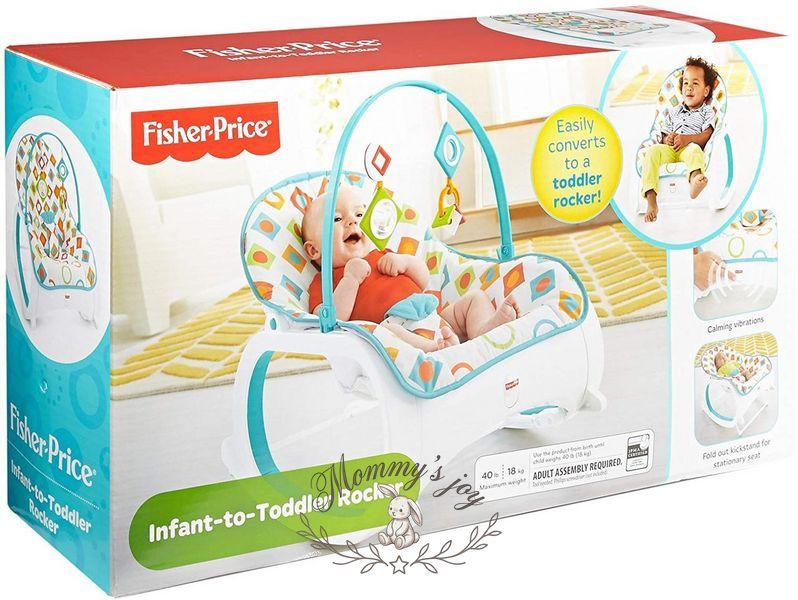 Fisher-Price Крісло-гойдалка з вібрацією шезлонг Діамант CMP83 Infant to Toddler Rocker Geo Diamonds 2056287166 фото
