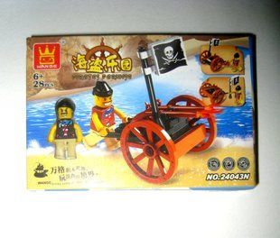 Конструктор WANGE "Pirate" гармата з мініфігуркою пірата 24043n 24043n фото