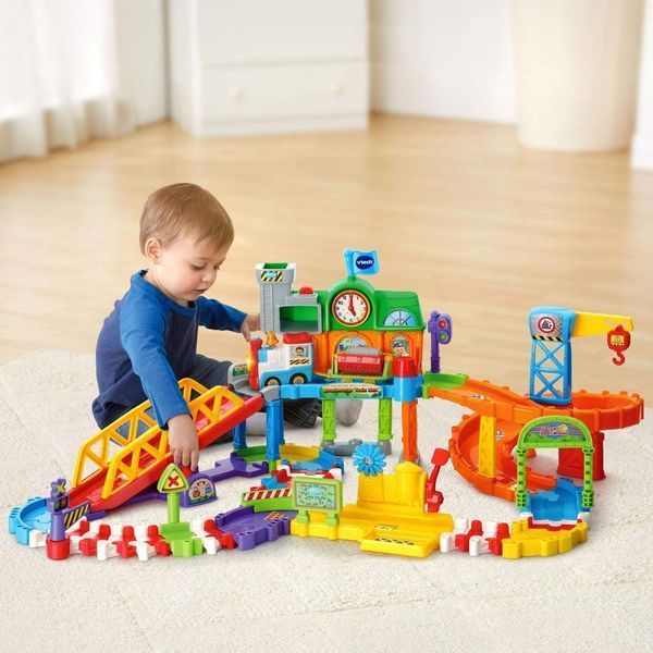 Велика залізниця трек залізнична станція VTech Go! Go! Smart Wheels Roadmaster Train Set 2056287380 фото