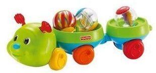 Гусениця-каталка з диво-кульками "Тягни-обертай" Fisher-Price (Ж4507) Roll-a-Rounds Pull & Spin Caterpillar J450 Ж4507 фото
