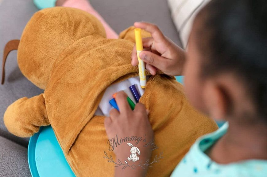 Дорожная Доска столик мольберт для рисования Crayola Щенок с фломастерами маркерами Travel Plush & Markers 04-0515 фото