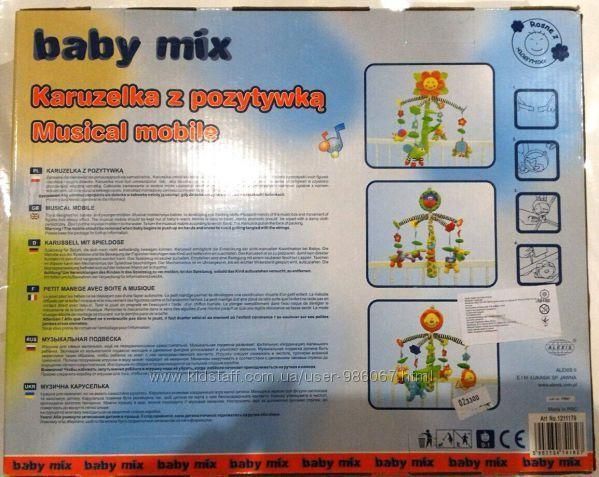Музична карусель-мобіль на ліжечко Baby Mix &laquo;Ведмедики&raquo; 1302 фото