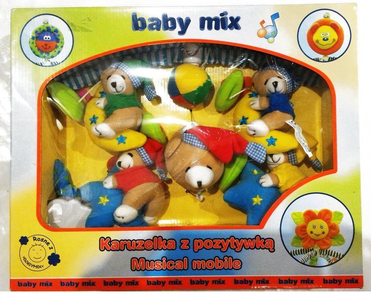 Музична карусель-мобіль на ліжечко Baby Mix &laquo;Ведмедики&raquo; 1302 фото