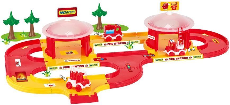 Набір пожежної станції Автотрек дорога Wader Fir Dept Kid Cars 3D 53310 53310 фото