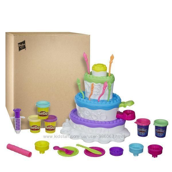 Набор для лепки Play-Doh Праздничный торт с пластилином в эко-упаковке(A7401) A7401 фото